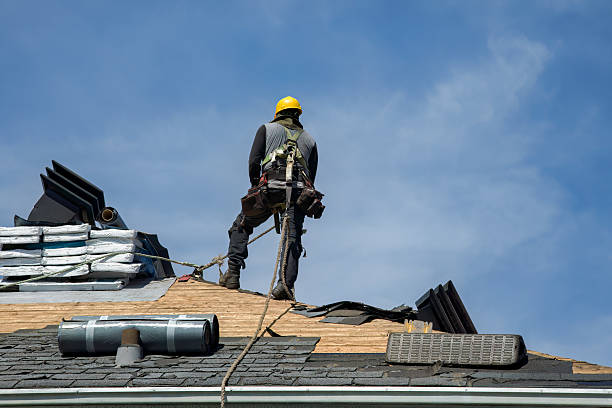Professional Gutter Installation technician working in Gunnison, CO